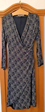 Tangokleid Jersey Stretch  Tangomode schwarz/grau Gr. 38 Wickeloptik Marke Fox´s