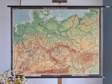 Vintage schulwandkarte - vintage, |
