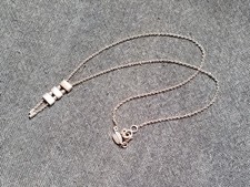 elegante Marken-Collier-Kette - Fossil, 925er Silber, Vintage, Retro, alt, edel