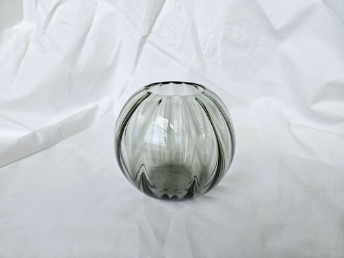 Vintage kugelvase rauchglas - kugelvase,