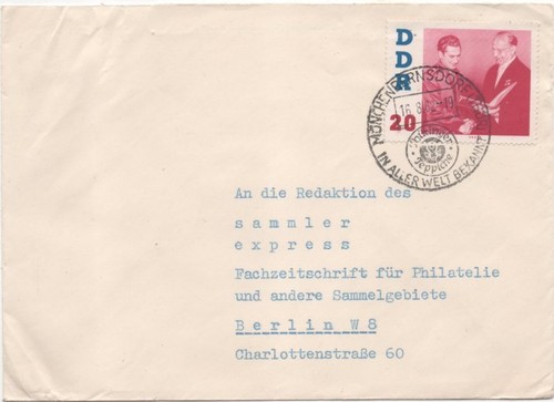 Ddr brief mit sst - ddr,,