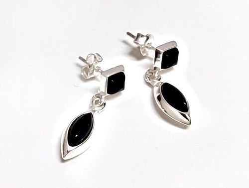 Onyx ohrstecker silber - onyx,