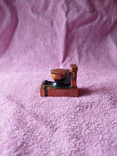 Wc Sitz klo Schüssel Feuerzeug Figur Retro Vintage Kupfer Messing Alt Sammeln