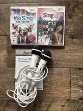 Wii Karaoke Party Set: 2 Spiele (We Sing UK Hits/Sing 4) + Hama USB-Mikrofon