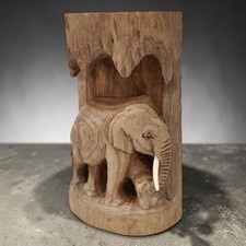 Elefant holz schnitzerei - schnitzerei, teak