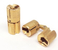 Einbohrscharnier 12 mm Messing