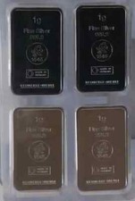 10 x 1 Gramm Fine Silver Barren 999.9 Heimerle &  Meule Silberbarren Silber