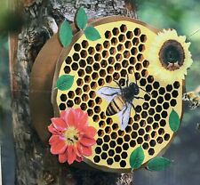 Bienenhaus NEU Bienenhotel rund farbig coloriert