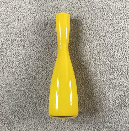 Gelbe glasvase glänzend - glänzend, in