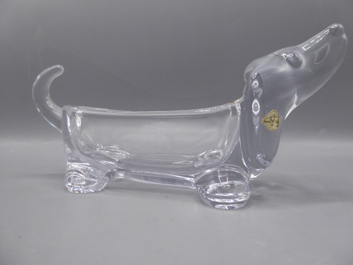 Kristall schale dackel - kristall, hund