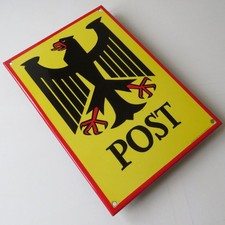 POST Antikes Emailschild Bonn um 1955 PERFEKT Bundesadler EMAILIERWERK HANNOVER