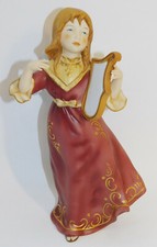 Porzellanfigur Engel mit Harfe