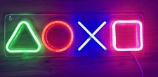 Gamer Playstation Lampe Symbole Icon Leuchte Gaming Nachtlicht LED Dekoration