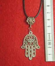 Nazar Hand der Fatima Hamsa Halskette bunt antik silber- bronze- und goldfarben