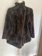 Nerz Jacke Mantel  36/38 Pelz echt kurz Bolero Cape edel Braun