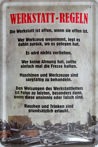 Blechschild schild 20x30 - schild, cm