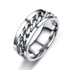 Ring Kette Spinner Edelstahl Ø 22,5 mm Farbe Silber