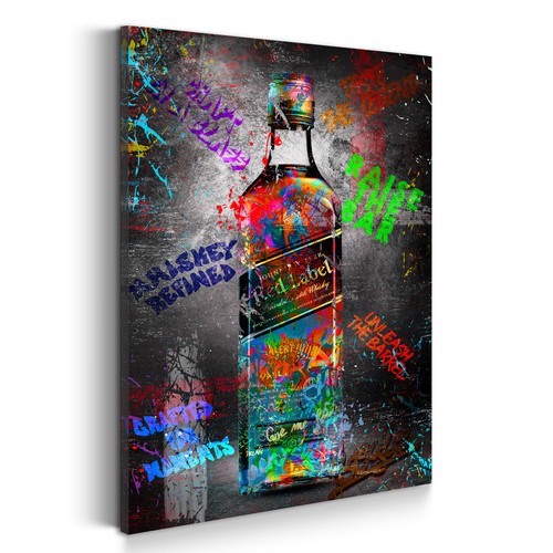 Flasche whisky graffiti kunst - flasche,