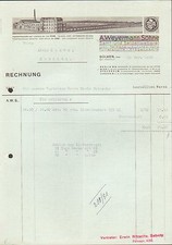 DÜLKEN b. Krefeld, Rechnung 1938, Samt- und Seiden-Weberei A. Weyermann Söhne