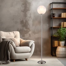 Stehleuchte Standlampe Wohnzimmerlampe Deckenfluter Kristall Glas LED H154,5 cm