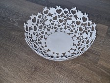 Obst Korb Schale Dekoration Metall Drahtkorb Aufbewahrung ❤️ Herz Apfel Liebe