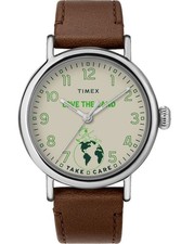 Timex Standard X Peanuts Take Care Braun Herren Armbanduhr TW2V32800