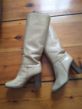 Vintage Stiefel , 70 er Jahre ,beige ,Leder gr.39 