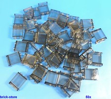 LEGO® 1x2x2 Fenster / Glas transparent  rauch / 50 Stück  