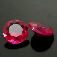 Zertifizierter natürlicher Mogok roter Rubin 8 x 8 mm Rundschliff Paar unbehe...