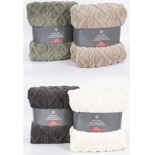 Fleecedecke jacquard sherpa - fleecedecke,