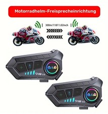 Motorrad Helm Intercom/Bluetooth 2xSet 2 Personen Gegensprechanlage bis 300 m 