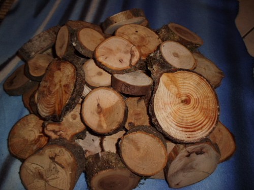 Holzscheiben natur - , 3,5