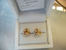 Ohrringe Tricolor 375er Echtgold Rose-Gelb-u. Weißgold HINGUCKER***!!