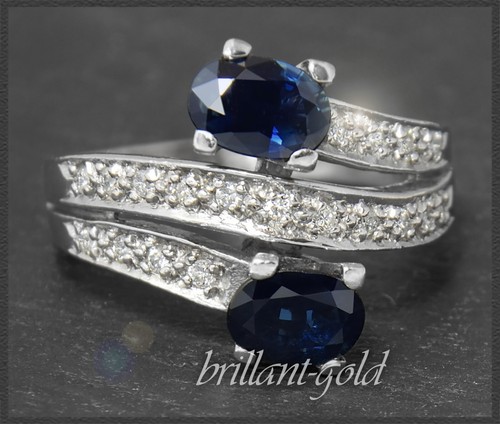 Saphir diamant cocktail - saphir, ring