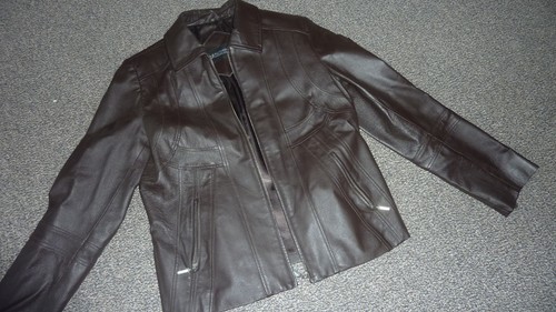Echtleder jacke dunkelbraun - echtleder,