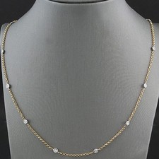 Halskette collier diamanten - halskette,