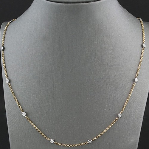 Halskette collier diamanten - halskette,