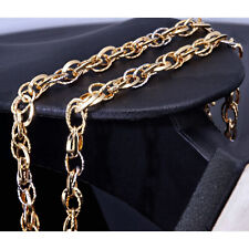 Halskette Collier 585er 14K ECHT GOLD Bicolor Weissgold 6,5mm 50cm NEU Schmuck