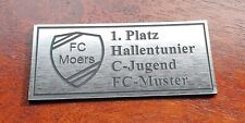 Pokal Schild  Schilder für Pokale  Gravur Plakette für Trophäen  personalisiert