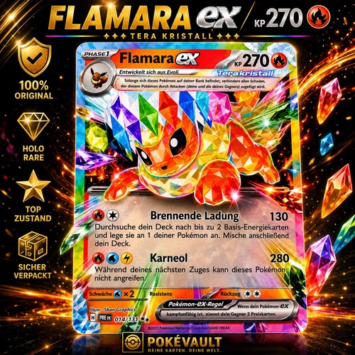 Pokémon tcg flamara - pokémon, ex