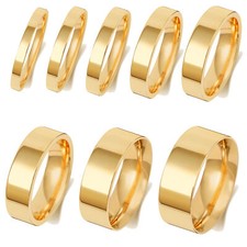 9 ct/Karat Gold 2, 2,5, 3, 4, 5, 6, 7, 8mm Flach Court Form Trauring