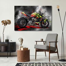 Leinwand Bild Ducati Streetfighter Lamborghini Motorrad Kunstdruck Deko Bilder