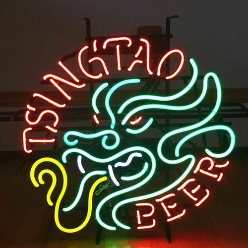 Tsingtao beer drachen neon - tsingtao,