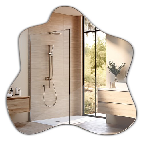 Asymmetrischer designerspiegel - asymmetrischer,