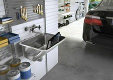 Edelstahl Ausgussbecken, Spülbecken, Außenbereich Waschbecken
