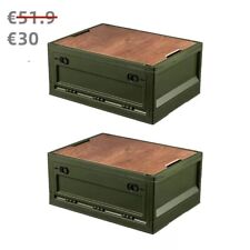 RMAN Aufbewahrungsbox mit Deckel Ordnungsboxen 2er Set Stapelbare Kunststoff PP