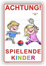 Schild Achtung Spielende