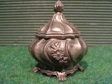 Süssstoffbehälter Terrinenform Zinn