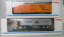 Märklin US-Güterwagen 4865 Flachwagen LKW & 47780 Kühlwagen Pacific Fruit Expres