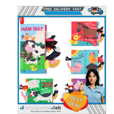 Knisterbuch mit Tierschwänzen